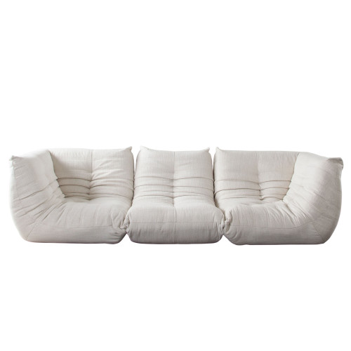 Ezra 3PC Modular Sofa in Cream Fabric / EZRA2SC1ACCM