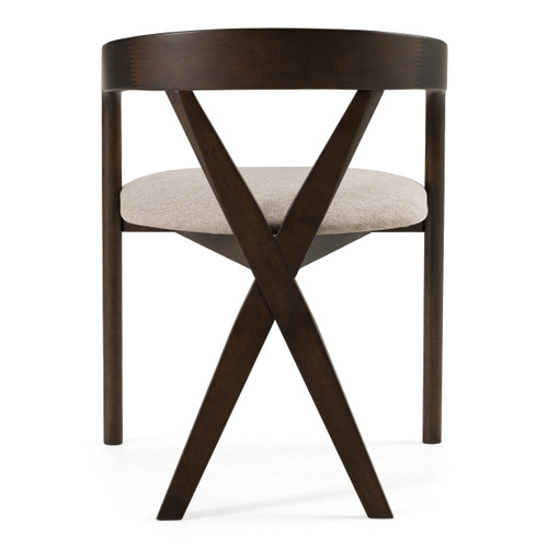 Weiss - Mid-Century Modern Light Grey Fabric + Wenge Dining Chair / VGMA-MI-1181-WNG