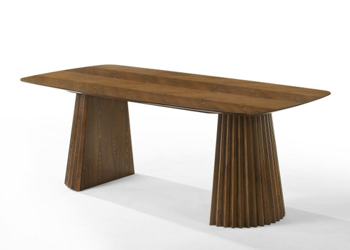 Sacks - Mid-Century Modern Herringbone Walnut Dining Table / VGMA-MIT-5451-WAL