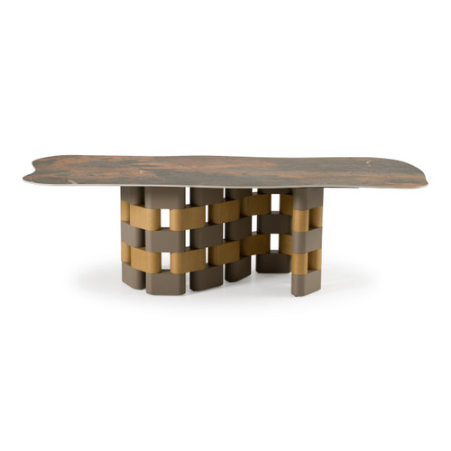 Falzone - Modern Ceramic + Wood Dining Table / VGVC-T2573