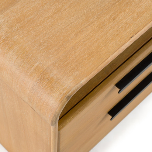 Dresden - Modern Natural Acacia 2-Drawer Nightstand / VGWD-BH-VF-BS-NAT
