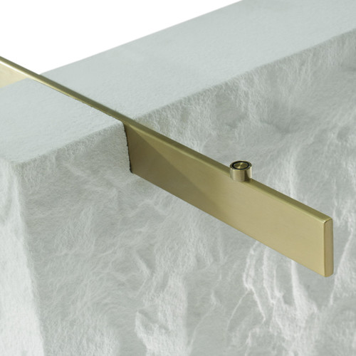 Ashley - Modern Glass + White Fiberglass Dining Table / VGVC-T2588