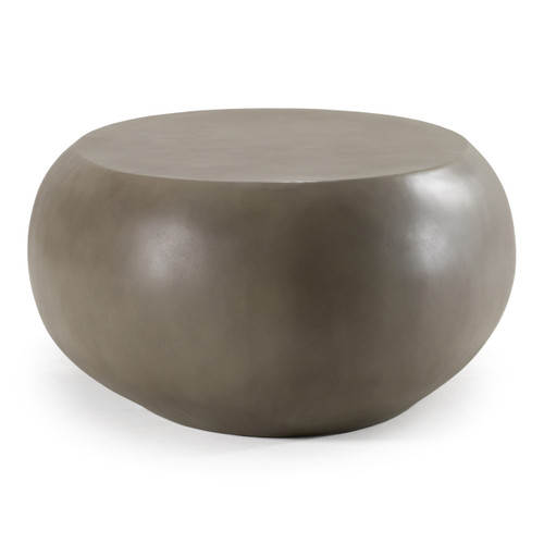 Denny - Modern Grey Concrete Large Oval Coffee Table / VGGR-675486-GRY