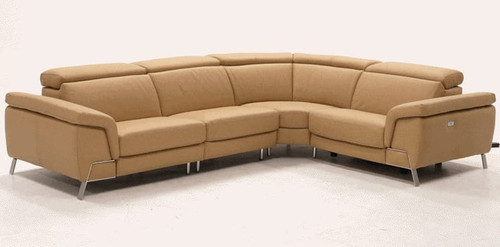 Mini Wonder - Italian Modern Deserto Leather Sectional Sofa with Right Facing Recliner / VGDTWONDER-MINIRAF-DES