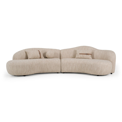 Spiro - Modern Beige Fabric Curved Sectional Sofa / VGOD-ZW-25020-BGE
