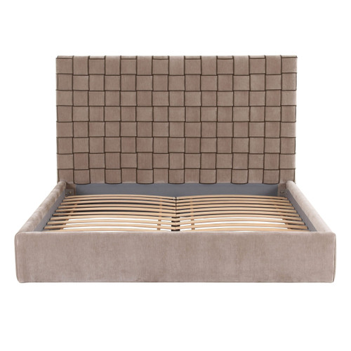Eastern King Rousey - Modern Taupe Fabric Bed / VGOD-ZW-25105-BED-TPE-EK
