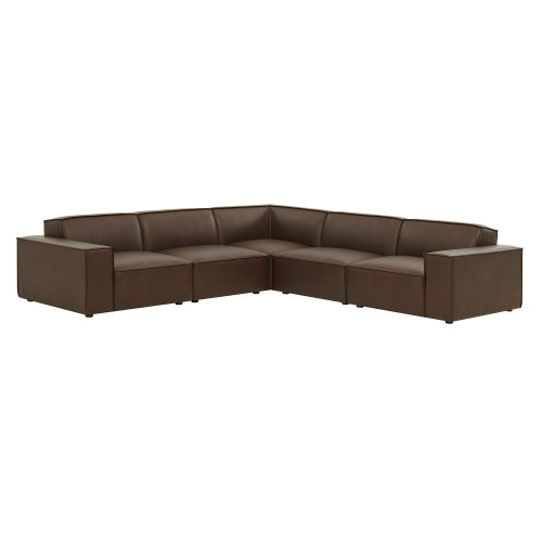 Restore 5-Piece Vegan Leather Modular L-Shaped Sofa by Modway / EEI-7412