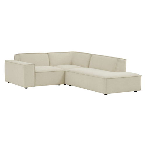 Restore 3-Piece Performance Fabric Upholstered Modular L-Shaped Sectional Sofa by Modway / EEI-7421