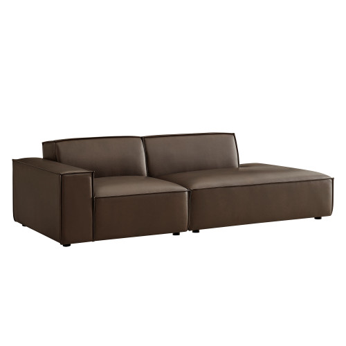 Restore 2-Piece Vegan Leather Modular Loveseat by Modway / EEI-7426