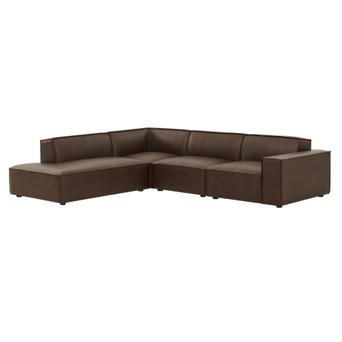 Restore 4-Piece Vegan Leather Modular L-Shaped Sofa by Modway / EEI-7432