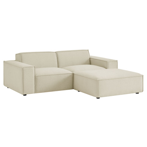 Restore 3-Piece Performance Fabric Upholstered Modular Loveseat with Ottoman by Modway / EEI-7405