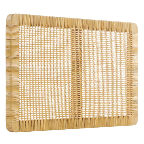Sandy Wall Mounted Wood and Rattan Twin Size Headboard by Modway / MOD-7337