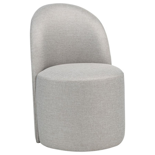 Aubrey Upholstered Barrel Dining Side Chair Beige (Set of 2) / CS-107062BEI