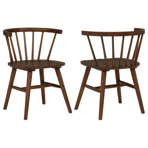 Jeffries Windsor Wood Dining Side Chair Walnut (Set of 2) / CS-107202WAL