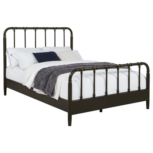 Rocco All Wood Water Pipe Open Frame Queen Bed Dark Bronze / CS-310035Q