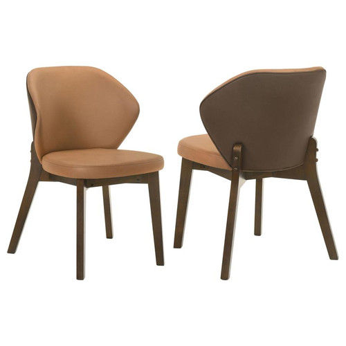 Randolph Dining Side Chair Butterscotch and Brown (Set of 2) / CS-192522