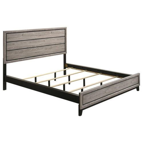 Watson Wood California King Panel Bed Light Taupe / CS-215911KW