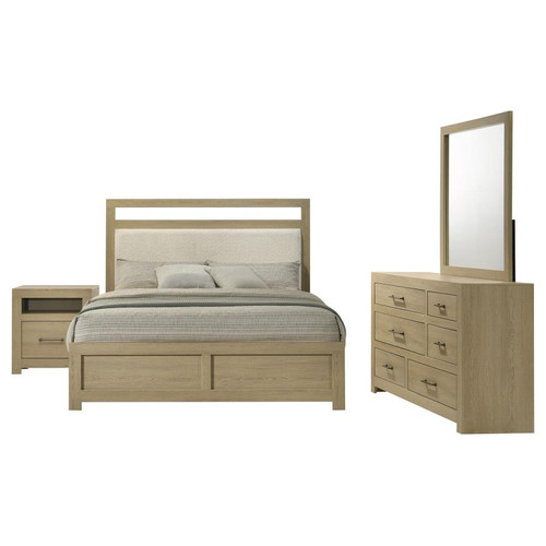 Hendricks 4-piece Queen Bedroom Set Light Oak / CS-222651Q-S4