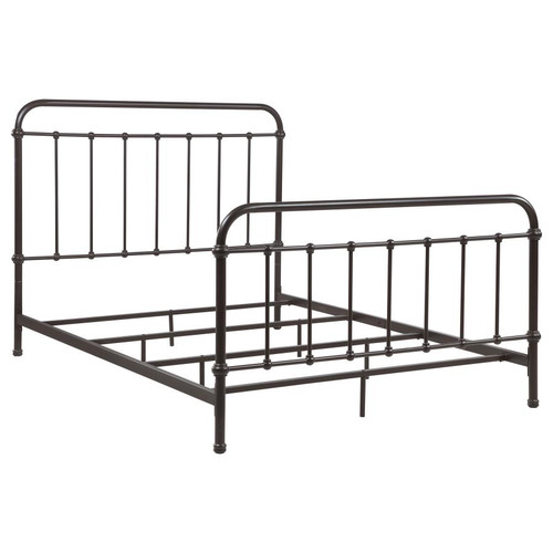 Livingston Metal Queen Open Frame Bed Dark Bronze / CS-300399Q