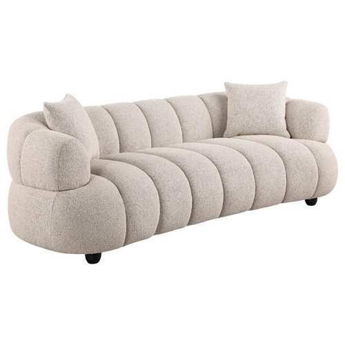 Whitney Contemporary Channel Tufted Boucle Upholstered Sofa / CS-503721