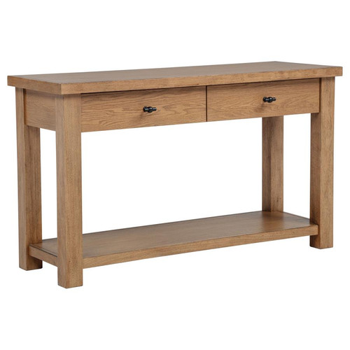 Beasley 2-Drawer Wood Console Table Golden Oak / CS-723329