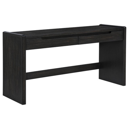 Leandro 2-drawer Home Office Writing Desk Burnished Black / CS-800790