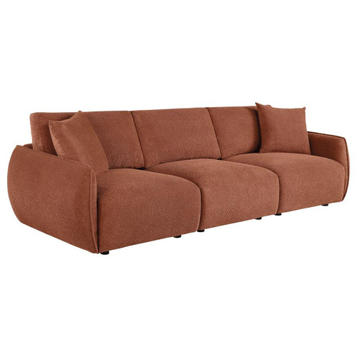Elysia Chenille Upholstered Modular Lounge Sofa Coral / CS-551891-SOFA