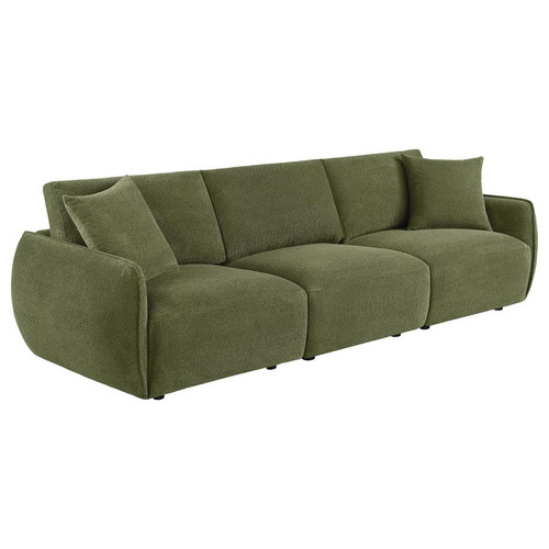 Elysia Chenille Upholstered Modular Lounge Sofa Green / CS-551895-SOFA