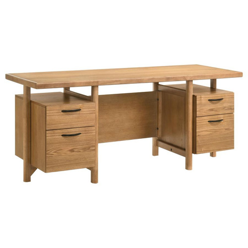 Roldan 69-inch 4-drawer Computer Desk with File Drawer Light Ash / CS-801115