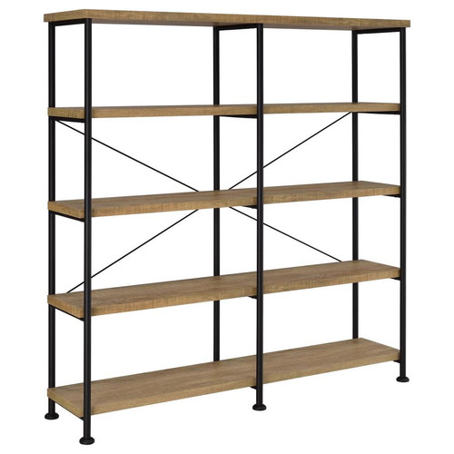Analiese 63-inch 4-shelf Double Bookshelf Mango / CS-801853