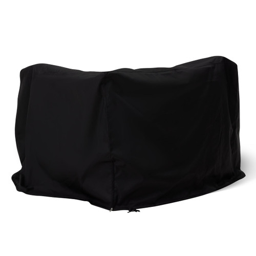 Lanuza - Outdoor Brown + White Stripe Fabric Modular Corner Sofa Seat / VGVK-F226C