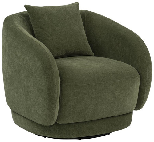 Arnaud Chenille Upholstered Swivel Accent Chair Green / CS-902487