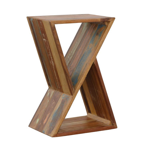 Lily Solid Reclaimed Wood Accent Side Table Natural / CS-910180