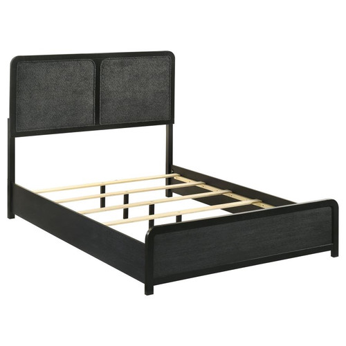 Cavelle 51-inch Upholstered Full Panel Bed Black / CS-223661F