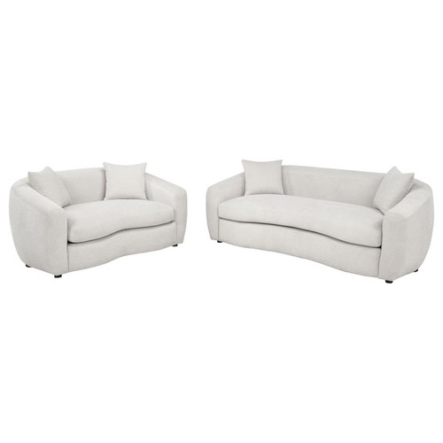 Isabella 2-piece Fabric Upholstered Sofa Set Sand / CS-504971-S2