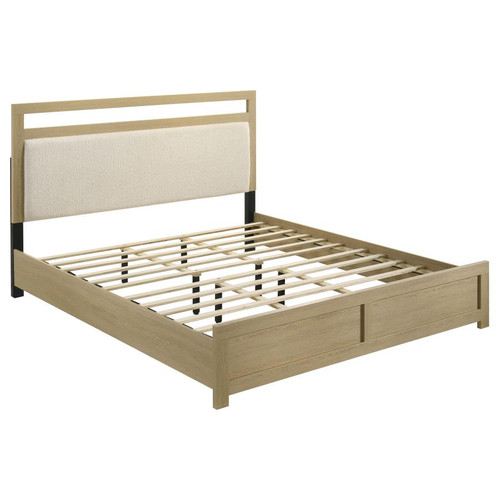 Hendricks California King Panel Headboard Platform Bed Light Oak / CS-222651KW