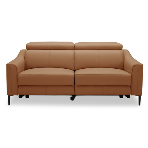 Eden - Modern Camel Leather Loveseat With 2 Recliners / VGKV-KM.5012-LOVE-CML