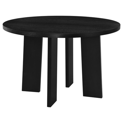 Strouse 47-inch Round Wood Dining Room Table Black / CS-193940BLK