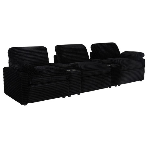 Collins 5-Piece Power Reclining Home Theater Seating Black / CS-610361PT
