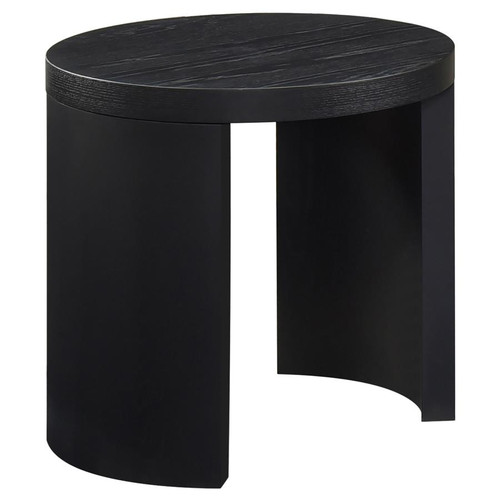 Sweeney 24-inch Round Wood Occasional Side End Table Black / CS-722827