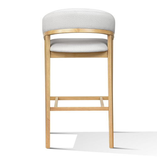 Truman - Mid-Century Modern Grey + Natural Oak Bar Chair (Set of 2) / VGMA-MI1240-BC30-OAK