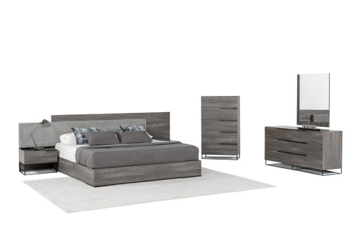 Enzo Italian Modern Grey Oak Nightstand / VGACENZO-NS