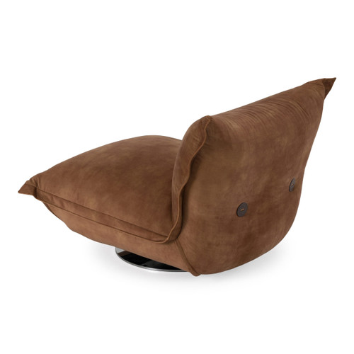 Hagen - Modern Camel Velvet + Chrome Swivel Accent Chair / VGBY-CH-001-CML