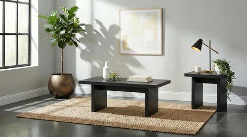 Decker 2-piece Coffee and End Table Set Black / CS-706478-S2