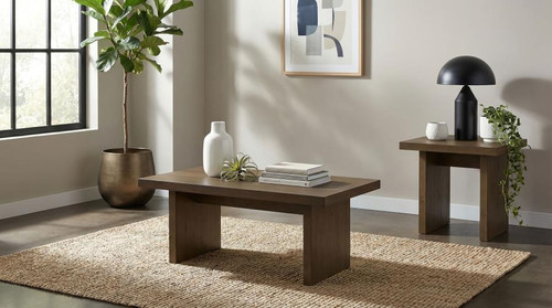 Decker 2-piece Coffee and End Table Set Walnut / CS-706488-S2
