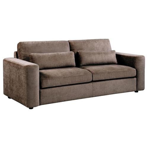 Amador Chenille Upholstered Track Arm Sofa Chocolate / CS-511234