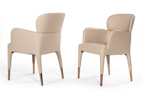 Ogden Modern Beige & Rosegold Dining Armchair / VGCSACH-17193