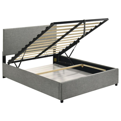 Reeves Upholstered Full Lift-Top Storage Platform Bed Grey / CS-315918GRYF