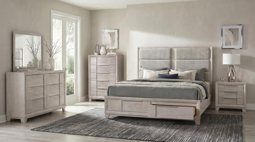 Farre 5-piece Queen Bedroom Set Washed Grey / CS-225110Q-S5