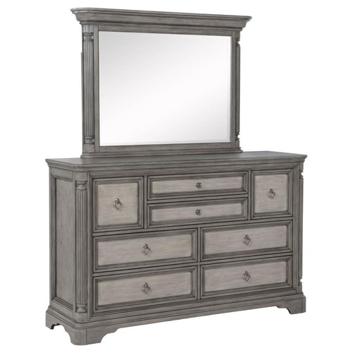 Cresswell 8-drawer Dresser with Mirror Weathered Taupe / CS-225143M